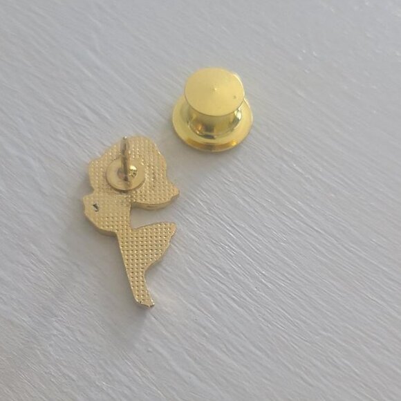 Red Rose Floral Vintage Lapel Pin Tie Tack - Picture 3 of 5